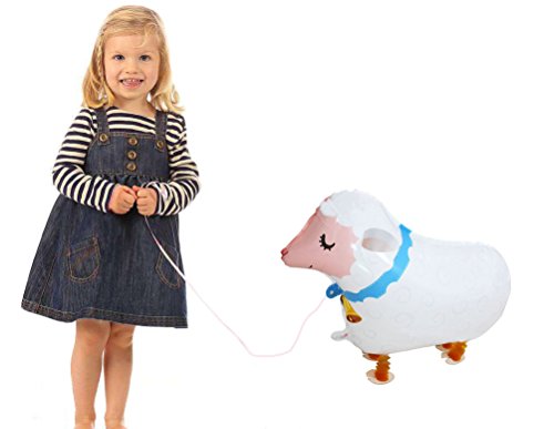 Walking Animal Balloons Pet Balloon Air Walkers, Kids Animal Theme Birthday Party Supplies Birthday Decorations (Sheep) #TOP1