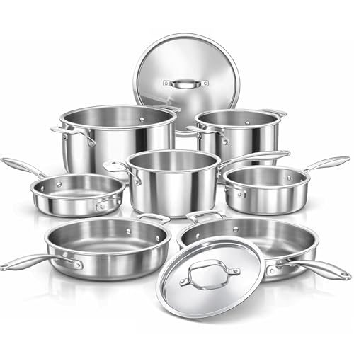 Nuwave Premium Tri-Ply Stainless Steel Cookware Set with Nesting Design - image 1