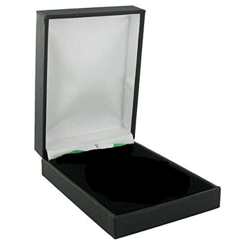 SHOP AWARDS AND GIFTS Deluxe Black Leatherette Presentation Medal Box - Pack of 10