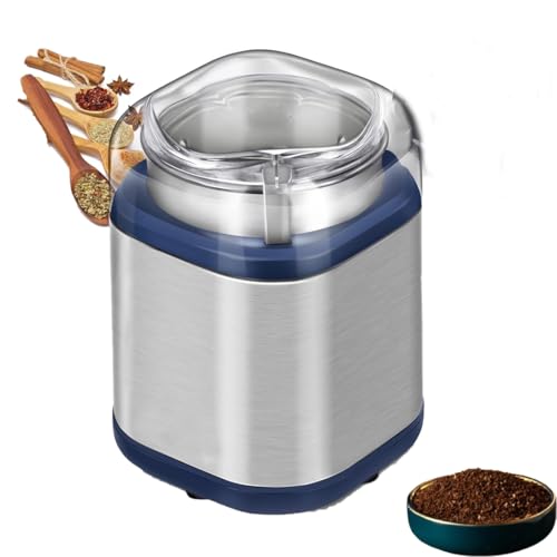 Molinillo de Especias de 200 W, Molinillo de Hierbas eléctrico, Cuerpo Aislado, con Cierre de Seguridad, Molinillo eléctrico, con Hoja de Acero Inoxidable, para capullos de Flores, Especias secas