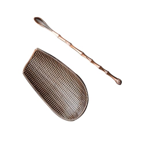 Mobestech Tea Spoon Shovel and Needle Set Alloy Tea Ceremony Accessories for Home Office and Tea House Essential Tea Tools for Loose Leaf Brewing and Measuring