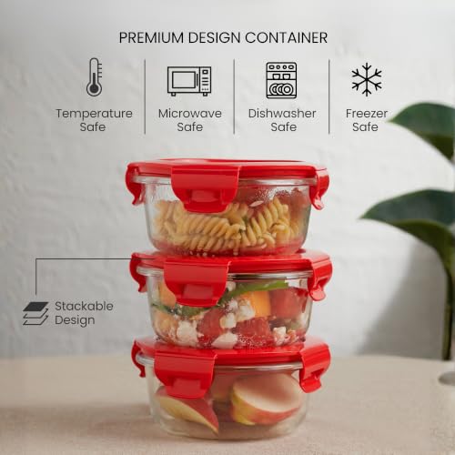 Image of United Colors of Benetton Lunch Bag Set 3 Glass Containers Insulated