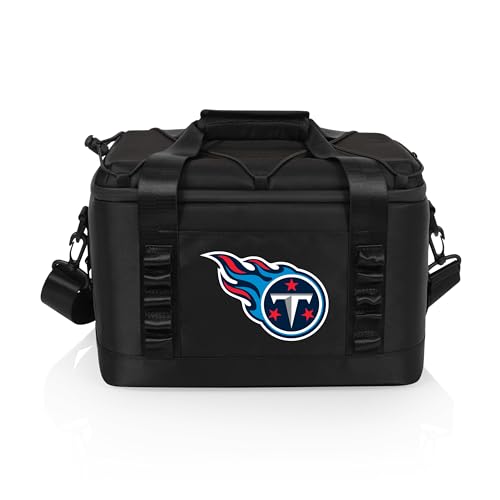 PICNIC TIME NFL Tennessee Titans Tarana Superthick Cooler Bag, 12 Can Insulated Soft Cooler, Made with Recycled Materials, Camping Cooler, Picnic Cooler, (Black)