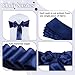 MDS Satin Chair Sashes, 50 Pack, 7”x108” Each, Decorative Chair Bows Ribbon Tie Backs for Wedding Party, Holiday Dinner, Birthday, Reception, Banquet, Hotel & Event Decoration - Navy Blue