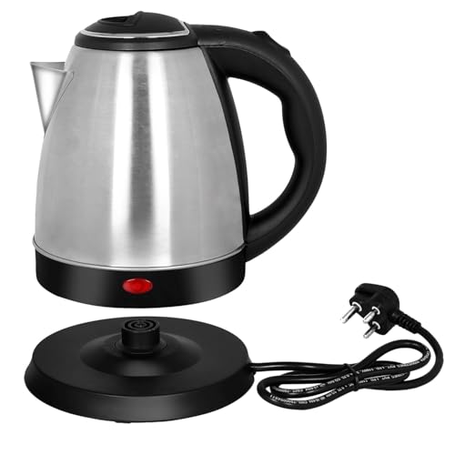 Image of Stainless Steel 1.5L Electric Kettle | Boil Water, Make Tea, Coffee, Instant Noodles, Soup | SS Body, Cool Touch Handle, Wide Mouth & Filter, 360 Swivel Base, Auto Cut-Off, Over & Dry Heat