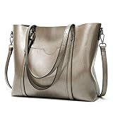 Panzexin Women Top Handle Satchel Handbags Messenger Shoulder Bag for Women Oil Wax Leather Tote (Li