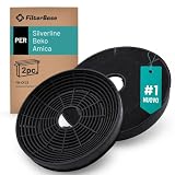 FiltroBase® Confezione di 2 Filtri in Carbone Attivo Adatti per Cappa Aspirante Silverline AF100, YT971.1000.05, KF001 | Amica KF17146 1160826 | Beko 9189204771