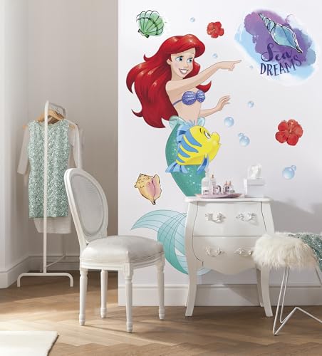 Komar – Ariel XXL – Papier peint photo non tissé autocollant et contours découpés – Dimensions : 127 x 200 cm – Sticker mural pour chambre d'enfant, fille,...