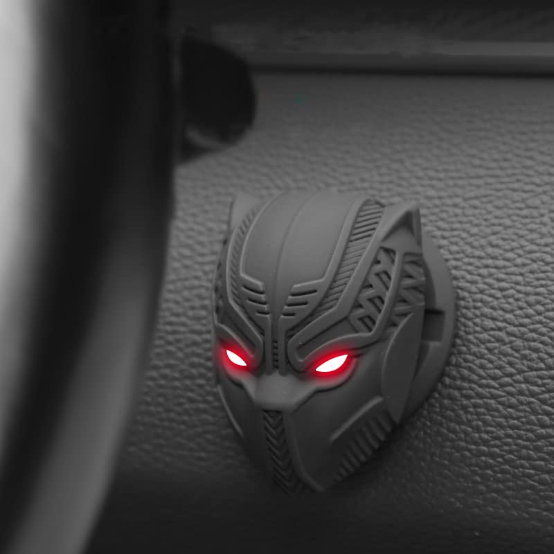 Cubierta de botón de arranque para automóvil, Black Panther, decoraciones de encendido del motor, cubierta protectora universal de arranque y