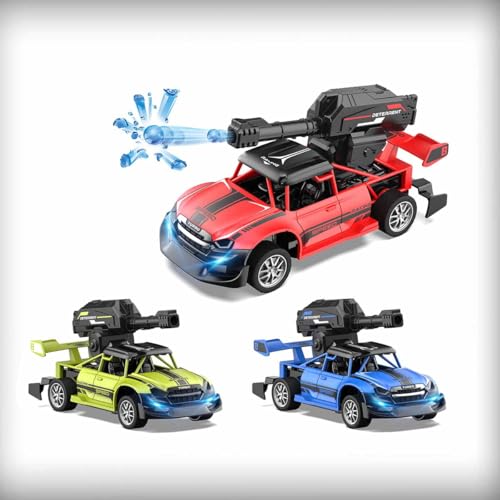 Image of Crackles High Speed Gel Water Bomb Shooting Rechargeable Remote Control Racing Car 1:20 Scale Fast RC Vehicle Toys for Kids - Random Colours
