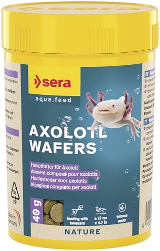 sera Axolotl Wafers 100 ml (40 g) | Hochwertiges Axolotl Futter | Premium sinkende Chips mit Prebiotika | Proteinreiches Futter für gesunde und artgerechte Ernährung