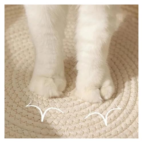 Panier pour chat en corde de coton tressé marron en taille L - 6