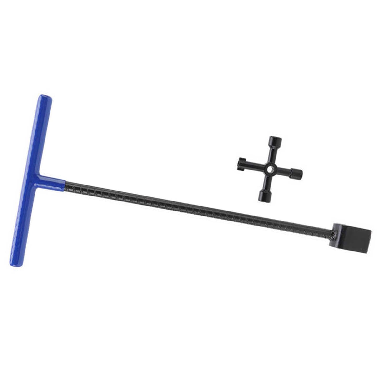 PIXZCSA Effort Saving Meter Key Wrench T Handle Utility Tool Blue 17 inch