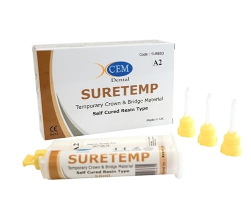SURETEMP | 50ml Dental Temporary Crown & Bridge Material Automix Double Barrel Syringe A3 (Xcem)