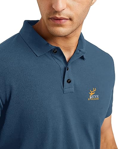 Image of EYEBOGLER Regular Fit Mens Polo Neck Half Sleeve Soild Casual Tshirt