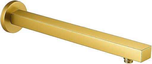 ZAP Stainless Steel Shower Rod | 15 Inches Wall-Mounted Shower Arm | Rust-Resistant with Elegant Gold Finish | For Overhead Rain Showers
