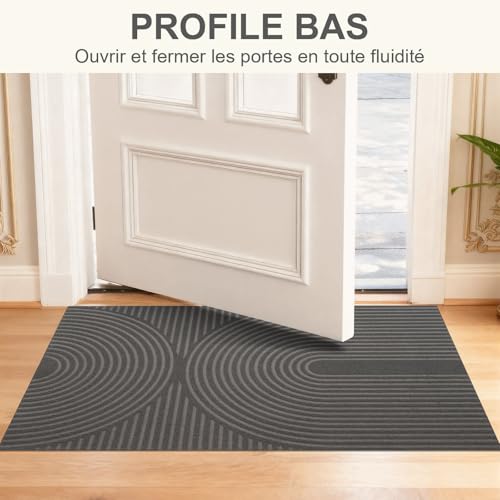 Tapis entrée antidérapant grand format 90x150cm absorbant profil bas - 6