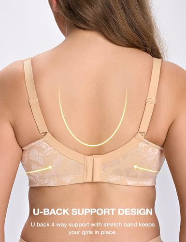 Image of Wingslove Women's Minimizer Bras Full Coverage Wirefree Comfort Plus Size Bra Large Bust Non Padded