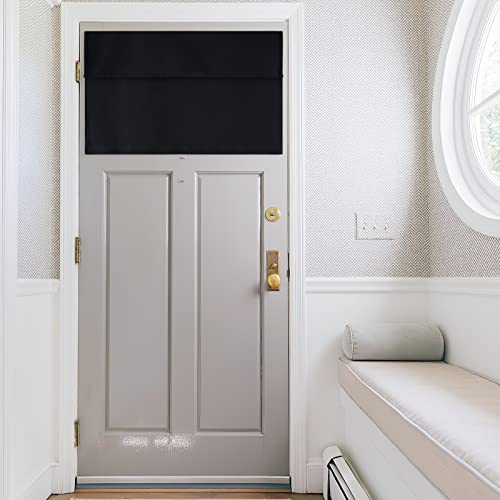 RYB HOME Classroom Door Window Cover, Blackout Shades for Classroom Windows and Doors Cover Lockdown Shades, Room Darkening Design Blocks Views, W 26 x L 18 inches, Black, 1 Panel