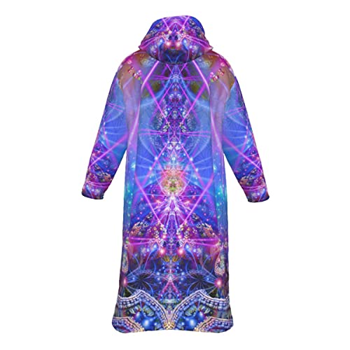 Visionary Psychedelic Cloak | Festival Cloak | Wizard Cloak | Trippy Outfit | Hooded Visionary Cape | Festival Outfit | DMT Art | Gates of Atlantis2