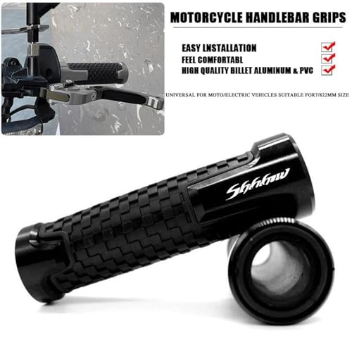 Image of Motorcycle Accessories Handlebar Handle Grips 7 /8'' 22MM Handle Bar for Shadow VT 400 600 750 1100 VT400 VT600 13 (Color : Black)