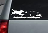 Appalachian Decals 6' White Vinyl Beagle Hunter Decal