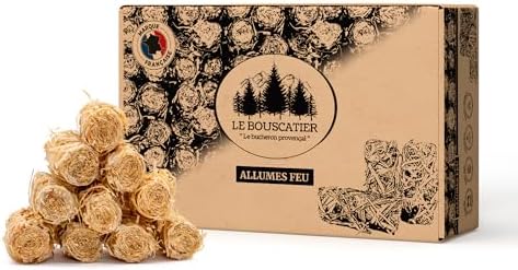 Allume-feu écologique en Laine et Cire de Bois 100% naturels pour...
