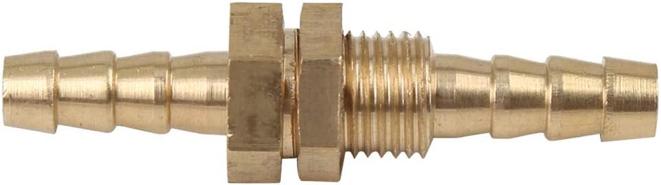 6mm Brass Hose Barb Fitting Connector Coupler for Joiner Air Water Fuel Pipe, Gold - Image 2