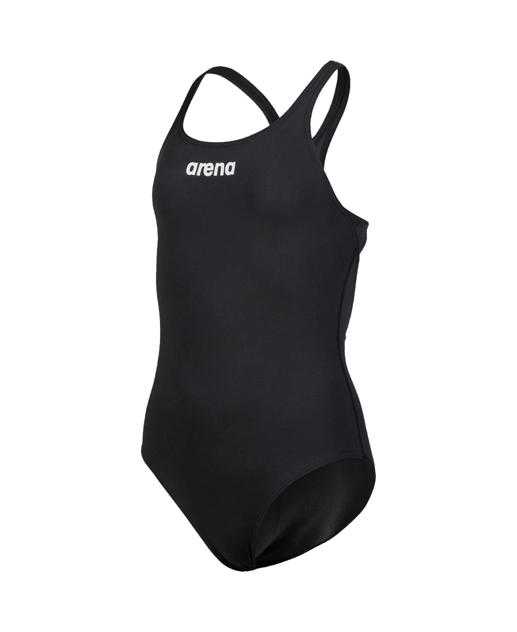 arena Solid Swim Pro Team jednoczęściowy kostium kąpielowy dla dziewcząt, szybkoschnący kostium kąpielowy, sportowy strój kąpielowy z tkaniny arena MaxLife Eco o maksymalnej odporności na chlor