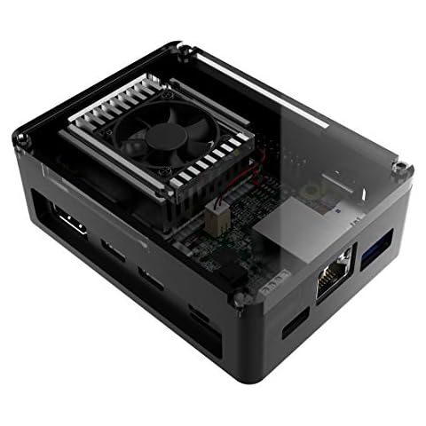 Anidees Aluminum case with top lid for Google Coral Dev Board - Black (AI-G-BB) Cover