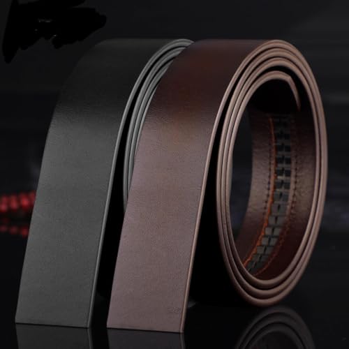 Men's Buckleless Cowhide Formal Workwear Buckleless Ratche Replacement Belt2