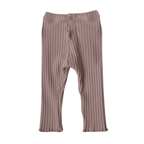 Leggings para bebês recém-nascidos meninas meninos algodão primavera outono sólido nervuras calças c