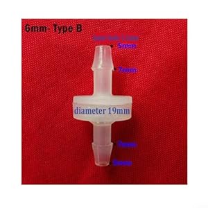 Gdfnmogo Rückschlagventil Kunststoff 6 mm Typ B