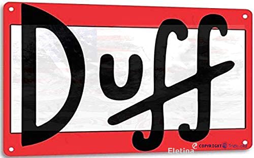 Plaque murale rétro en aluminium Duff Beer The Simpson - 20 x 30 cm (L x l) - Décoration d'intérieur