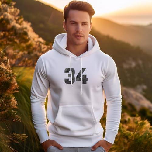 Sweat à capuche 34 blanc unisexe aux finitions haut de gamme - 2