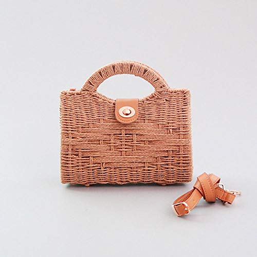 Preisvergleich Produktbild Coooi Strohtasche Tragbare Messenger Strohsackmode Der Sommerdamen Modereiseferien Wild Handgemachte DIY Gewebte Tasche A