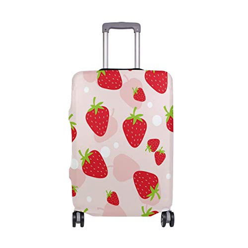 Travel Luggage Cover Fruits Strawberry Elastic Suitcase Protector Washable Baggage Covers Fits 18-32 inch