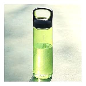 Waterfles Sportfles Grote Waterfles 700 ml / 23 OZ Wide-Mond Water Flessen met Handvat voor Wandelen Travel Outdoor Flessen Fles (Kleur: Zwart)