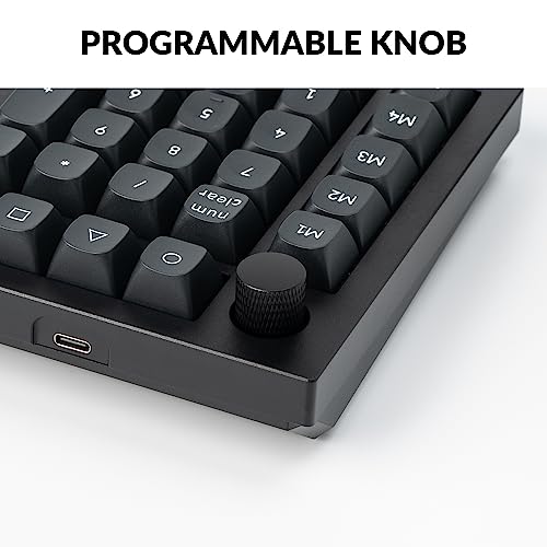 Image of Keychron Q0 Plus Wired Full Aluminum Custom Number Pad, QMK /VIA Programmable Macro with Hot-swappable Gateron G Pro Red Switch Compatible with Mac Windows Linux (Black)