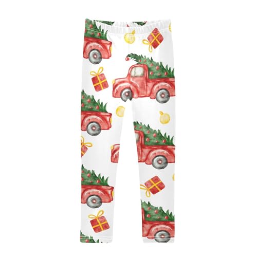 Car Tree Girls Leggings,Workout Leggings for Girls Toddler Athletic Legging Size for 3-10T