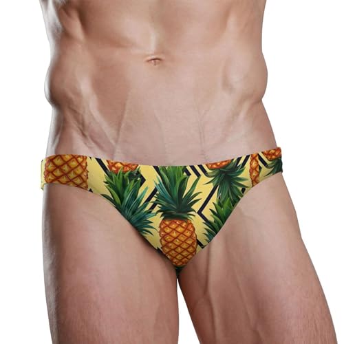 Pineapple Fruit Swim Briefs for Men Swimsuit Bikini Swimwear S B04009622