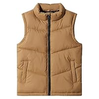 Meikulo Boys Zip Up Puffer Vest Kids Stand Collar Quilted Gilet Sleeveless Jackets Outwear with Pockets