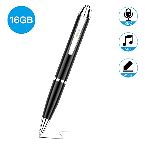 Digital Voice Recorder, 192kbps 16GB Voice Activated Recorder Device with Playback for Lectures/Meetings/Class/Speech USB