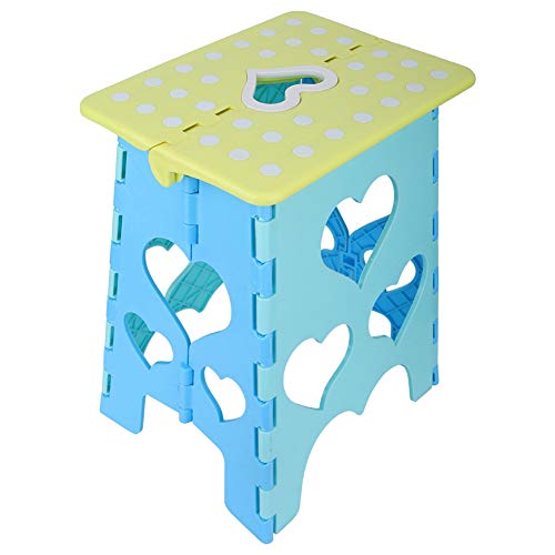 Aufee Folding Step Stool, Portable Stool 30 * 23 * 39 cm Children Plastic Stool Use for Camping Home Garden