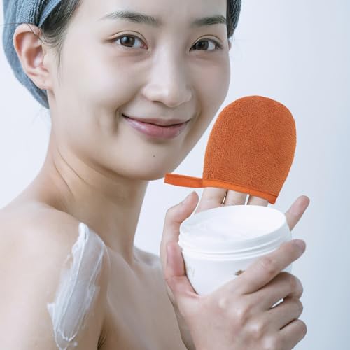 IMUSINICE Manopla de Felpa para Aplicar Loción y Aceite Bronceador, Guante Autobronceador Reutilizable 2 Piezas Color Marrón, Herramienta Práctica para Crema Solar y Masaje Corporal - imagen 5