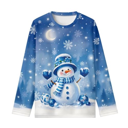 Image of Long Sleeve Shirts for Girls Casual Crewneck Tops Fall Winter Outfits for 3-16 Years Old
