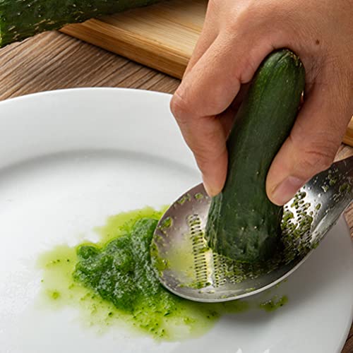 Luxshiny Ginger Grater Grinder Zester Stainless Steel Garlic Grinders Fruits Vegetable Grater Grinder Press Mincer Spoons For Home Kitchen Seasoning Tools Silver #TOP1
