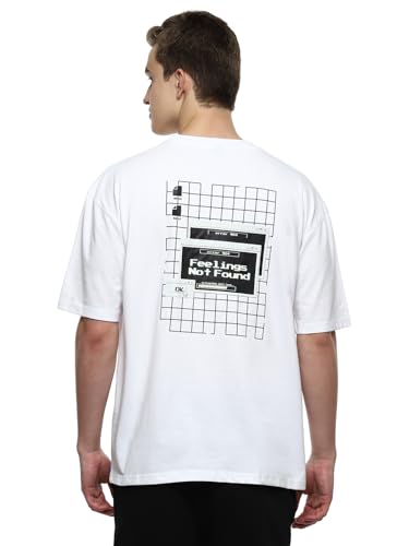 Image of hummel Mood Men's Oversize Fit, Drop Shoulder Crew Neck Graphic Print Casual T-Shirt