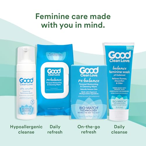 Image of Good Clean Love Ultra Sensitive Foaming pH-Balanced Feminine Wash, Gentle Vaginal Cleanser for Women with Natural Ingredients, Water-Based, Soothing Intimate Feminine Care, 5 Oz (2-Pack)