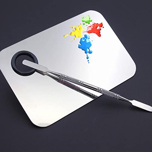 AY Makeup Mixing Blending Palette With Spatula, Flat Shape - Image 4